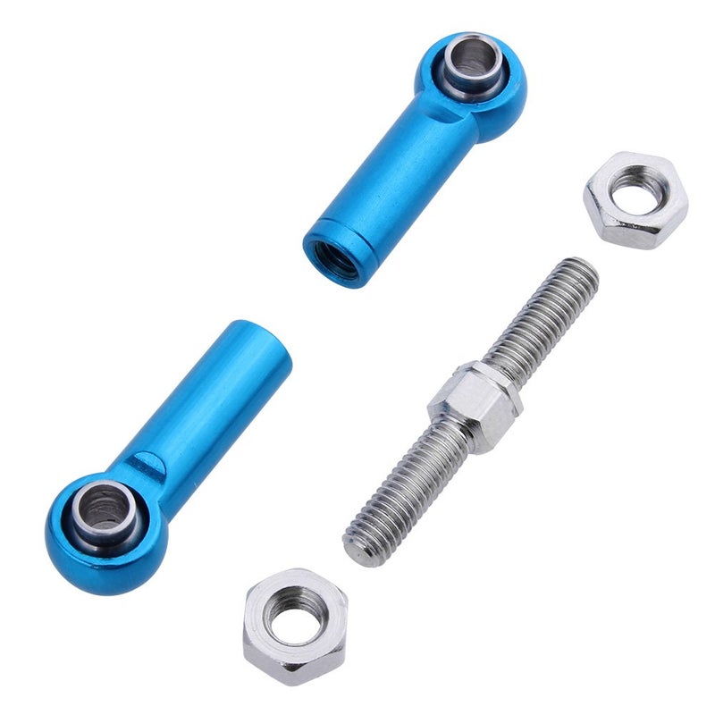 Hobbypark 6PCS Adjustable Aluminum Steering Linkage Servo Link Pull Rod Turnbuckle A959-03 Metal for WLtoys A959 A969 A979 1/18th RC Car Upgrade Parts - Image 2